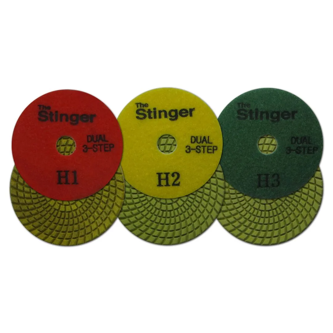 ALPHA vetrified-2 (2) THE STINGER™ 3 STEP HYBRID POLISHING PADS - Detroitdiamondtools