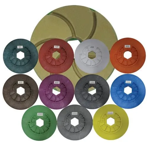 inlinepolshingwheels 6" SNAIL LOCK W QUARTZ AUTOMATED EDGE POLISHING WHEEL 60 W - Detroitdiamondtools