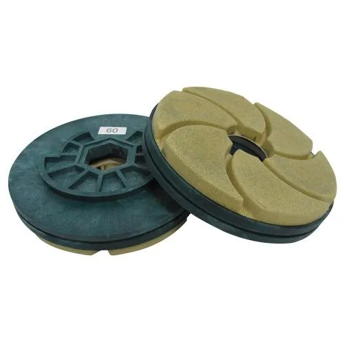 LE150FINT06060W-3 6" SNAIL LOCK W QUARTZ AUTOMATED EDGE POLISHING WHEEL 60 W - Detroitdiamondtools