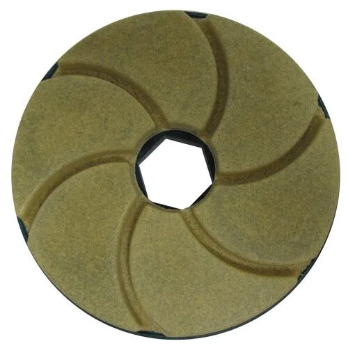 LE150FINT06060W-5 6" SNAIL LOCK W QUARTZ AUTOMATED EDGE POLISHING WHEEL 60 W - Detroitdiamondtools