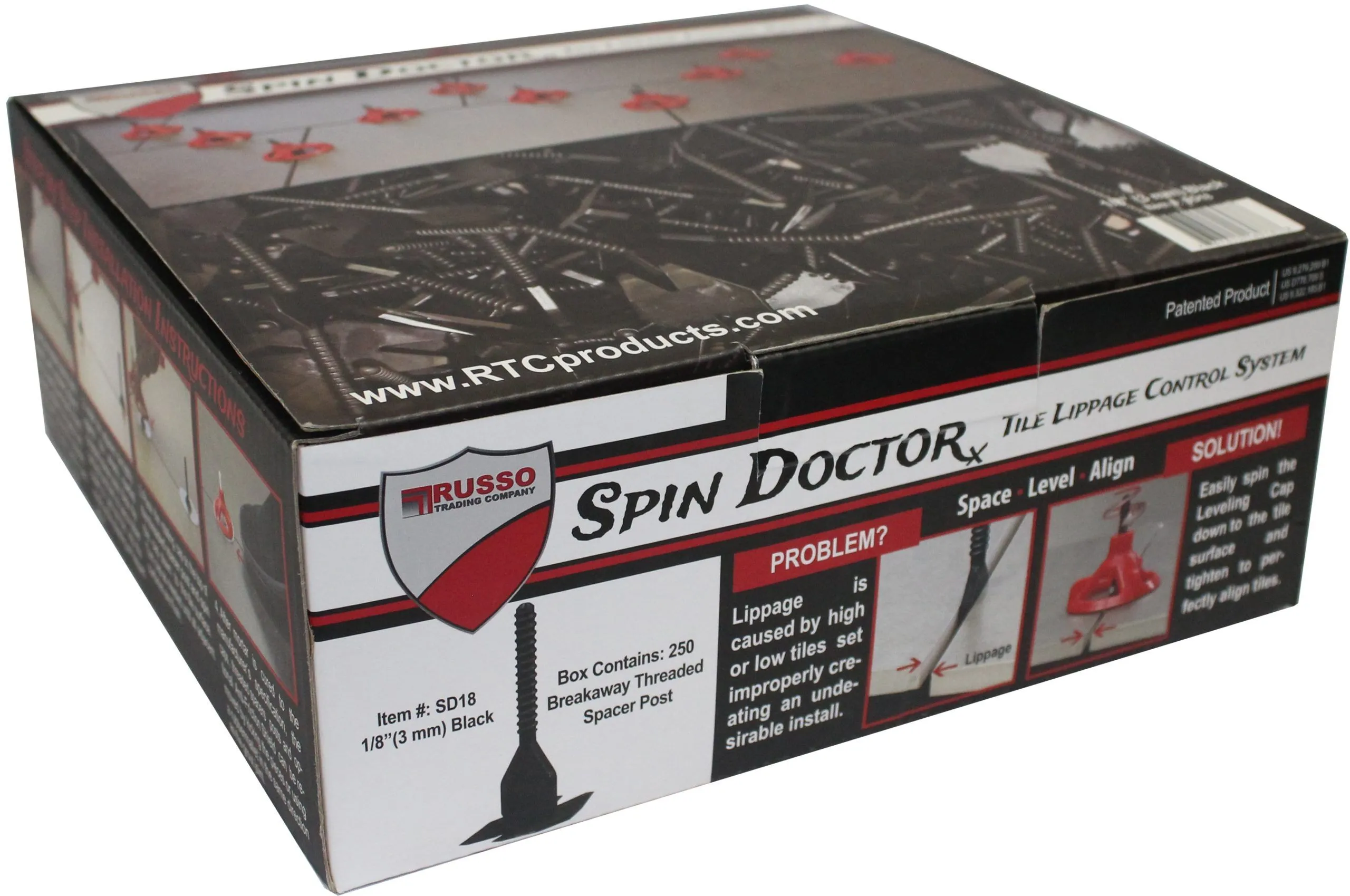 SpinDoctorBox1-8BaseNew RTC Spin Doctor 1/8" Base 250/PC Tile Leveling Systems - Detroitdiamondtools