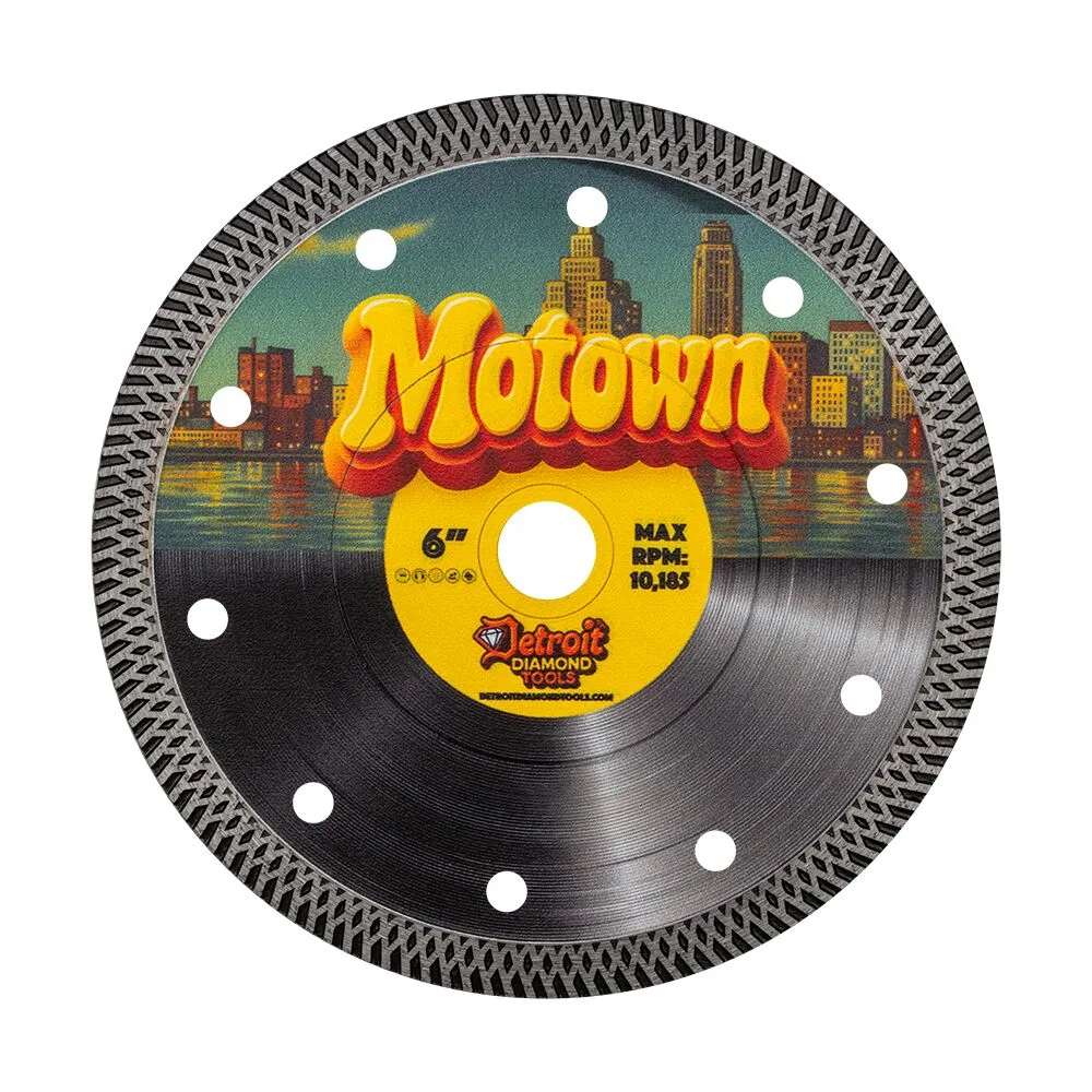 Motown 6 Inch Front (1000x1000) DDT MOTOWN™ TURBO BLADE – CONTINUOUS RIM FOR PORCELAIN & STONE - detroitdiamondtools