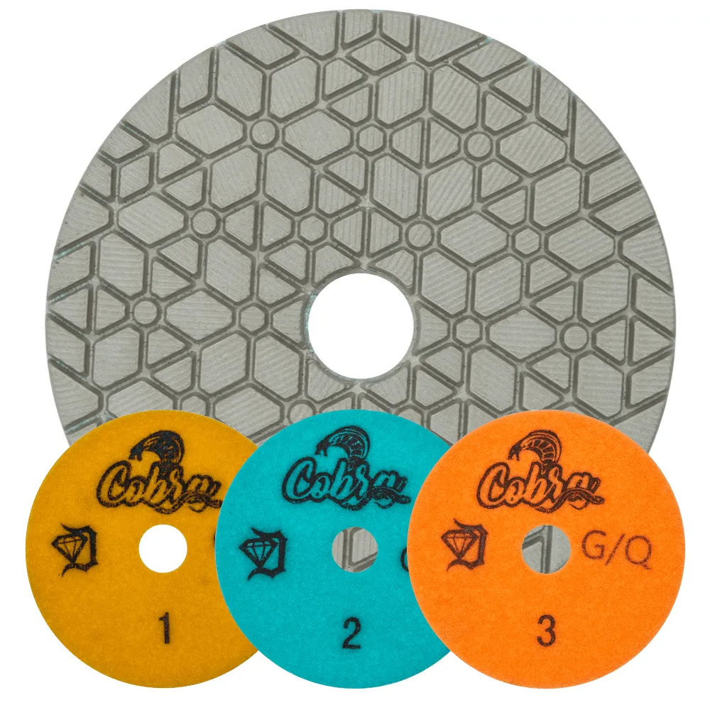 cobra 3 step polishing pads-9 COBRA THREE STEP POLISHING PADS - Detroitdiamondtools