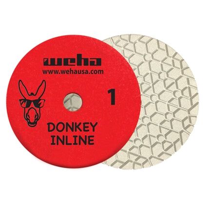 13391-4T WEHA DONKEY 6" 3 STEP INLINE POLISHING PADS Step 1- Detroitdiamondtools