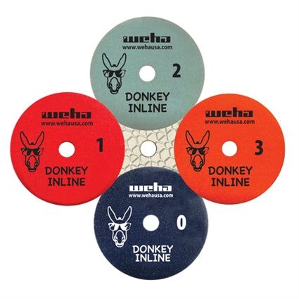 13391-5T WEHA DONKEY 6" 3 STEP INLINE POLISHING PADS - Detroitdiamondtools