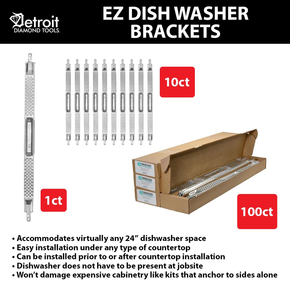 DETROITEZDISHWASHERBRACKETS EZ DISHWASHER BRACKET - Detroitdiamondtools