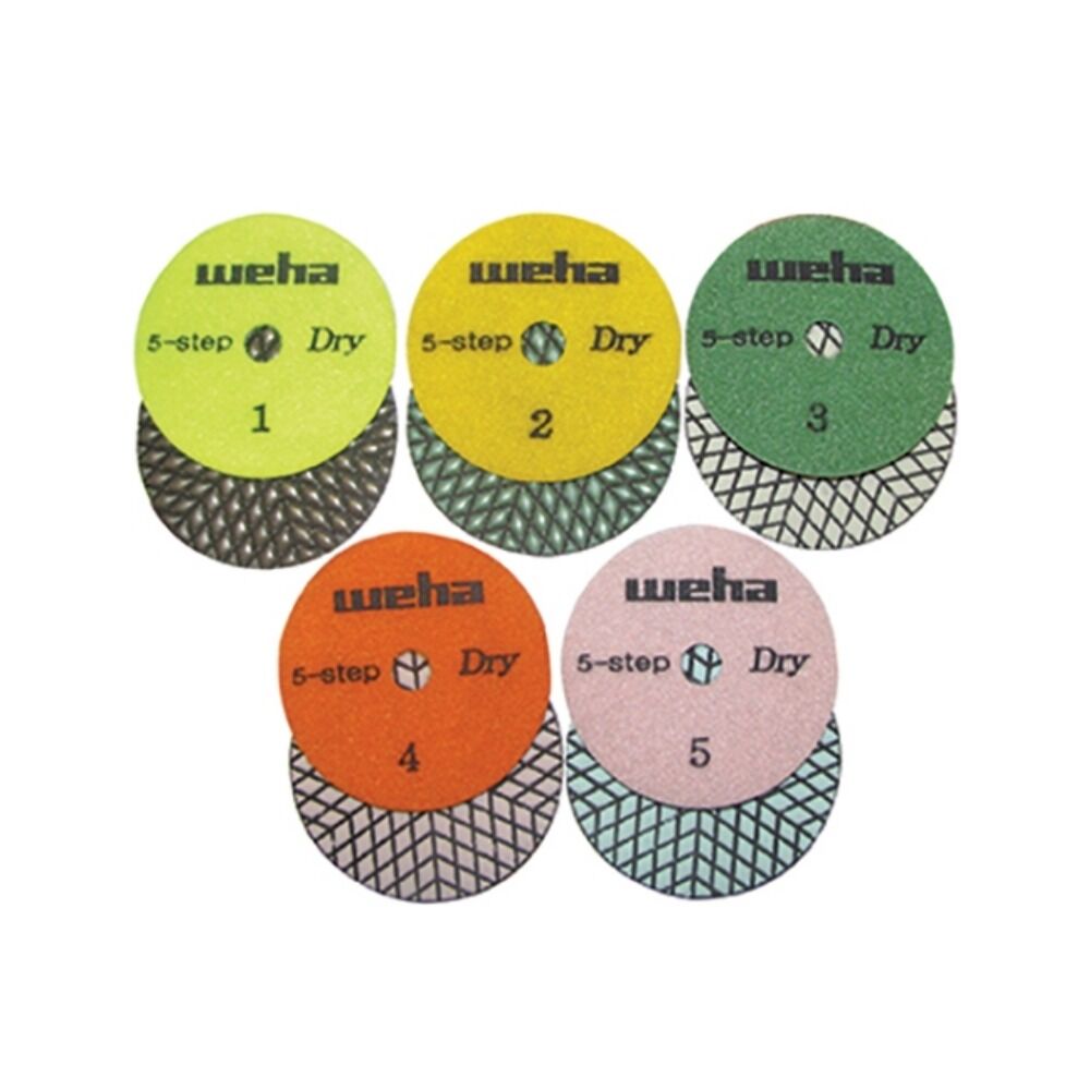 WEHA 5 STEP 4" DRY POLISHING SET WEHA 5 STEP 4" DRY POLISHING SET - Detroitdiamondtools