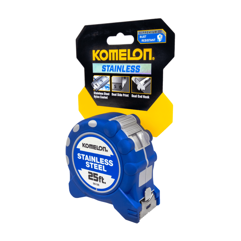 KOMELON TAPE MAIN-2 (2) KOMELON STAINLESS STEEL GRIPPER TAPE MEASURE - Detroitdiamondtools