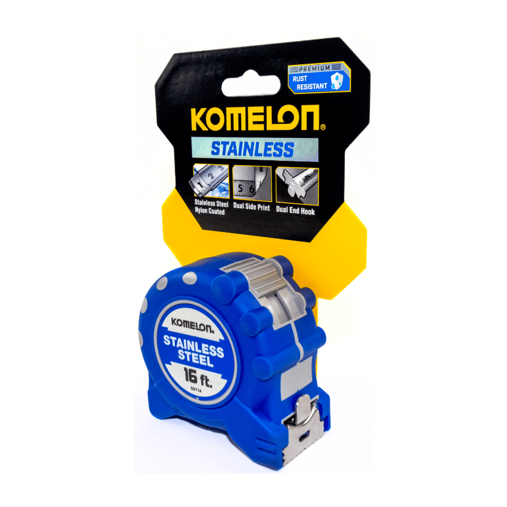 KOMELON TAPE MAIN-2 (3) KOMELON STAINLESS STEEL GRIPPER TAPE MEASURE - Detroitdiamondtools