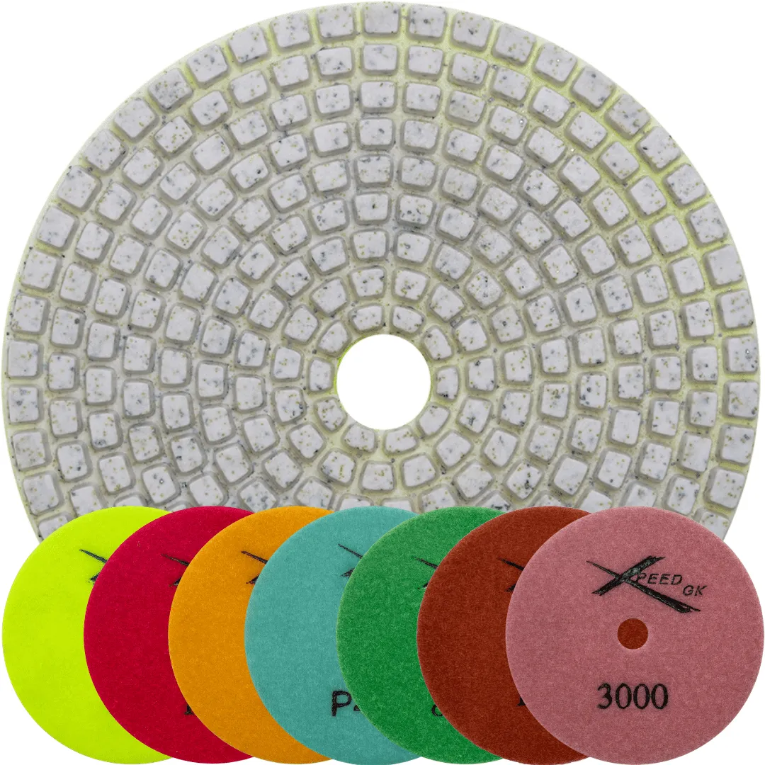 xpeed qUARTZ 7 sTEP-1 (1) Xpeed 7 Step Wet Polishing Pad - Detroitdiamondtools