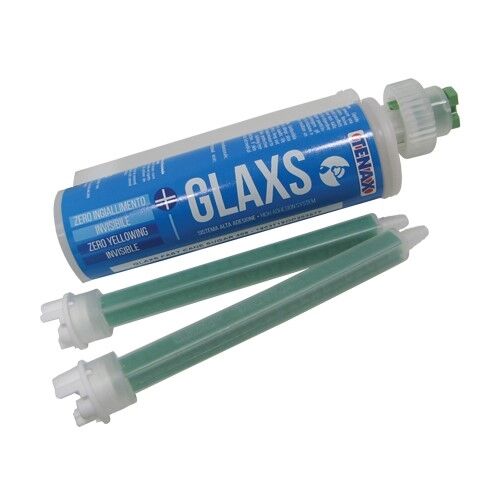 1RGLAXSCCLEANWHITE-3 1RGLAXSCCLEANWHITE - TENAX GLAXS FAST WHITE 215 ML 2+1 215 ML CARTRIDGE ADHESIVE - Detroitdiamondtools