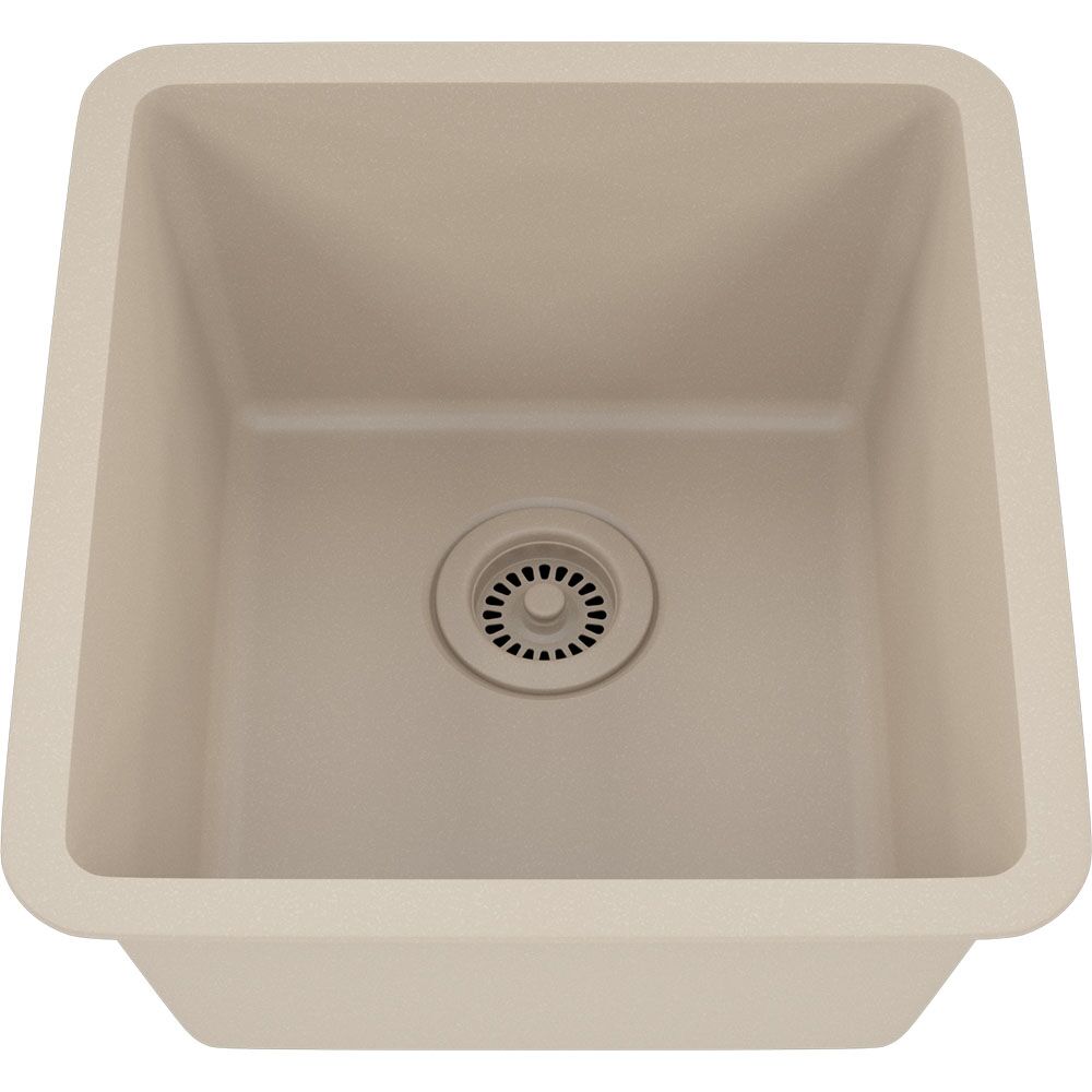 Q1618 Beige Angled 1x1 copy Quartz Composite Bar Sink Q1618
