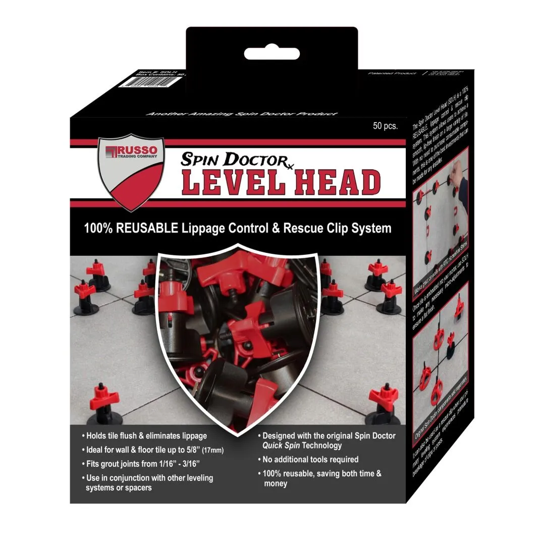 RTC LEVEL HEADS-4 (1) Spin Doctor Level Head Reusable Leveling System - detroitdiamondtools