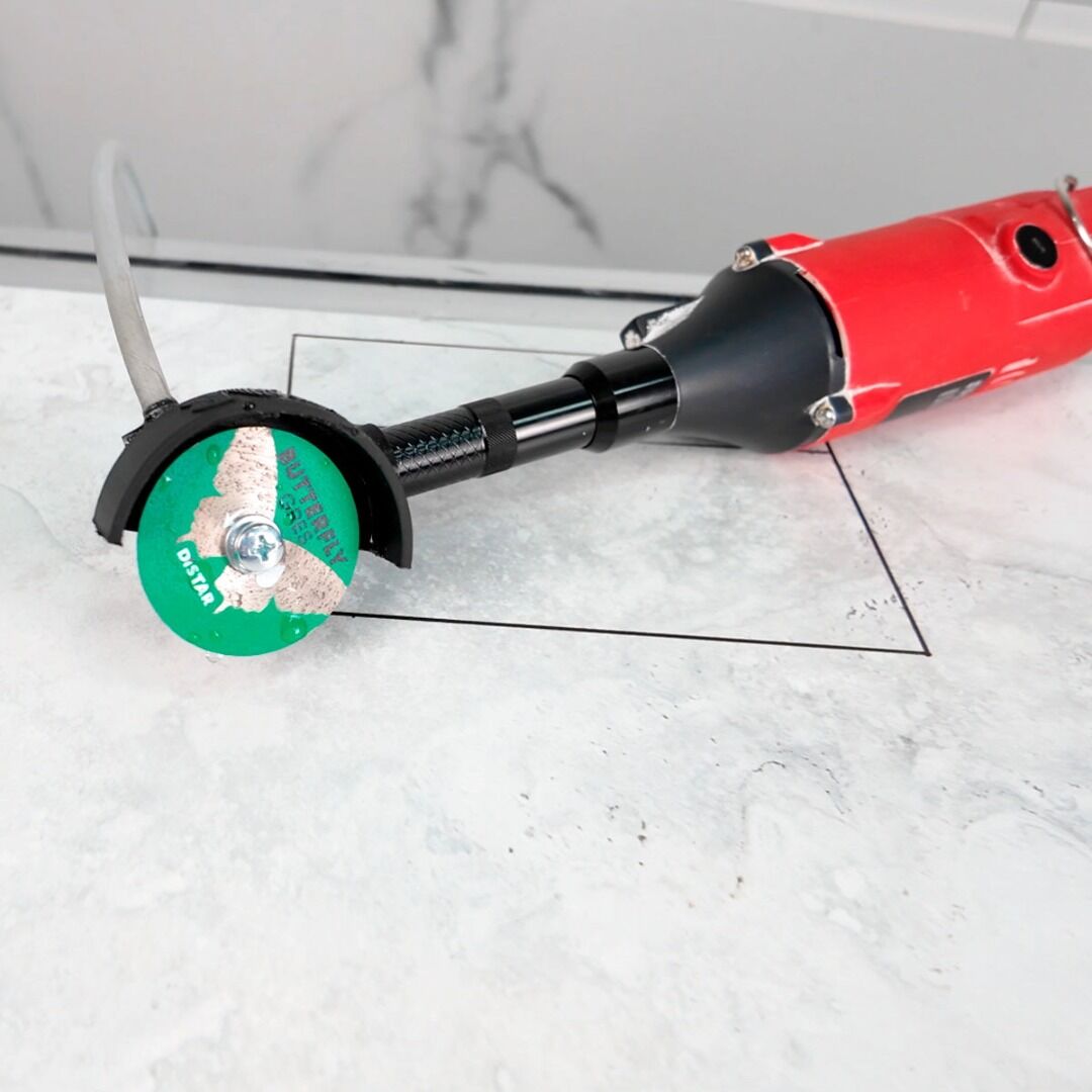 distar butterfly-3 45mm diamond blade on grinder for tile cutting