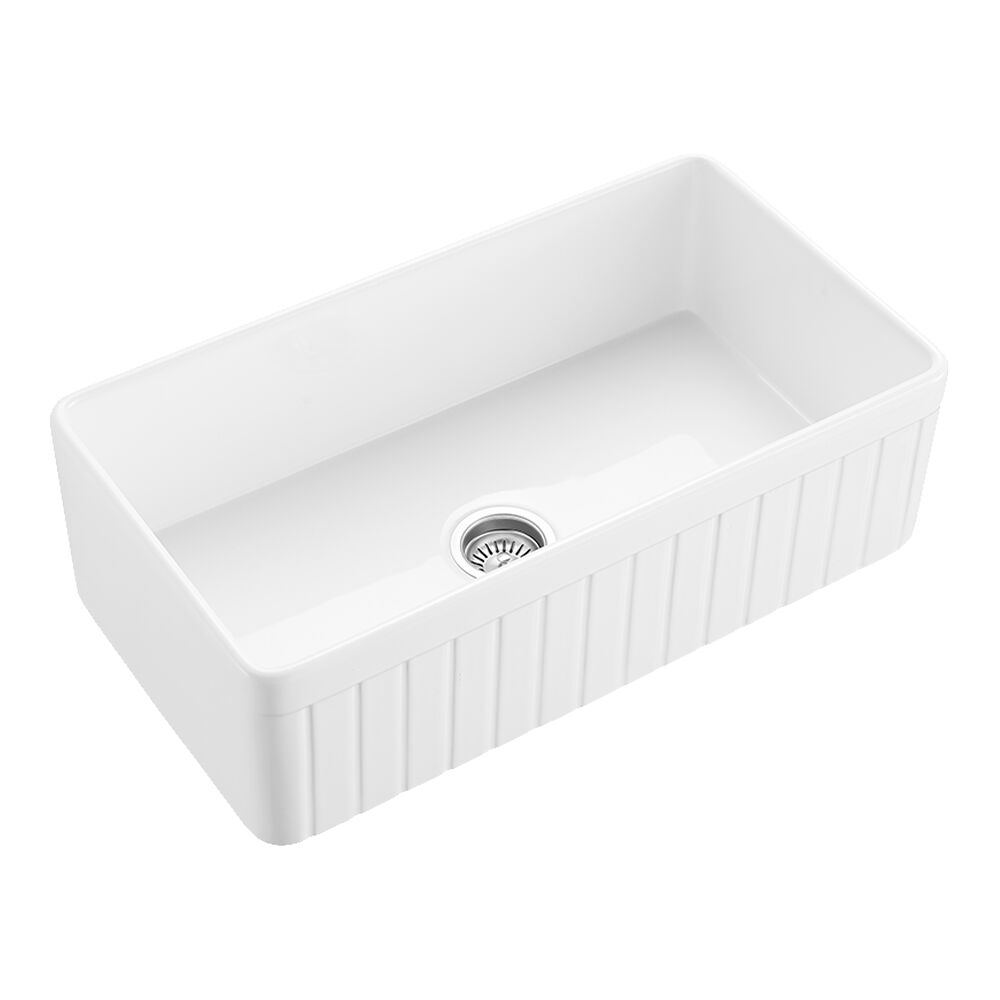 0000_FA3320-Fireclay-Apron-Sink-Fluted-Side