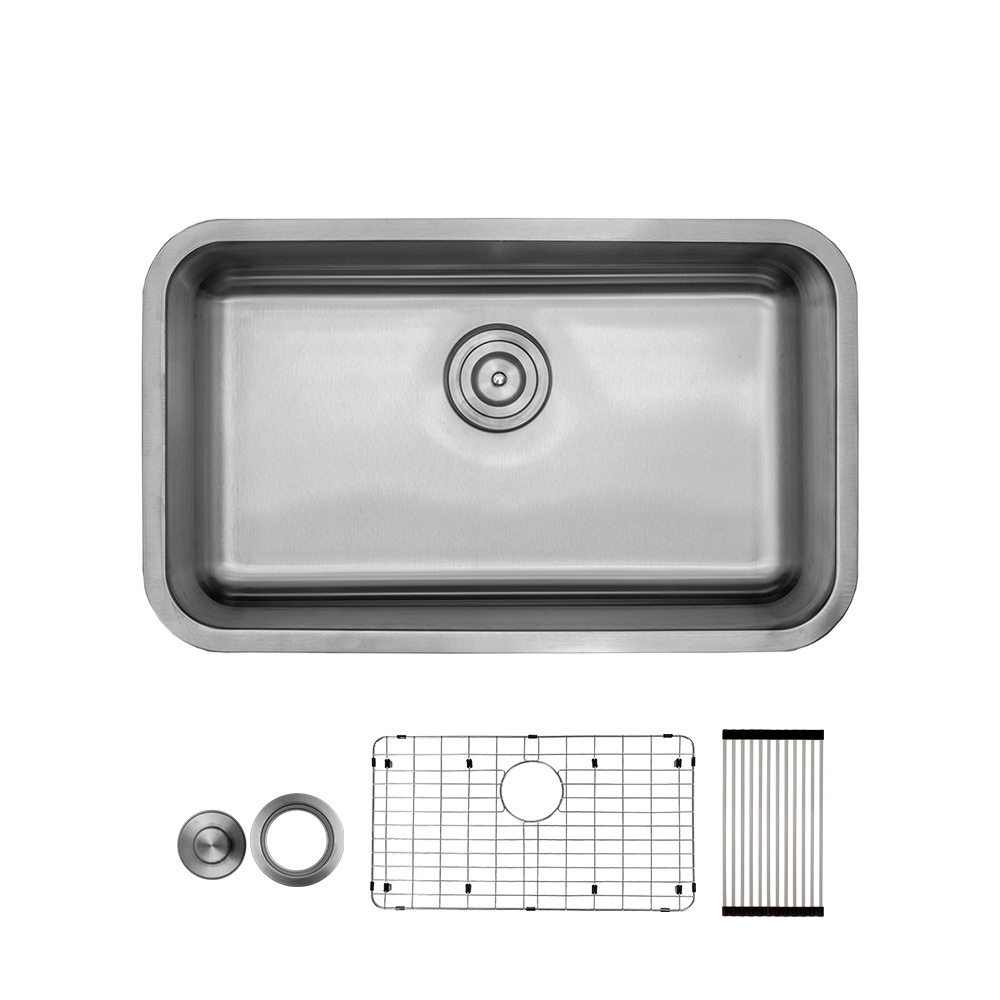 28" STAINLESS STEEL SINGLE BOWL KITCHEN SINK - Detroitdiamondtools