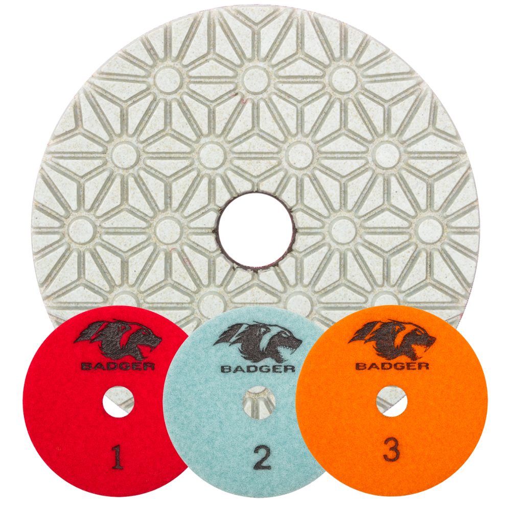 BADGER THREE STEP POLISHING PADS - step ALL-16