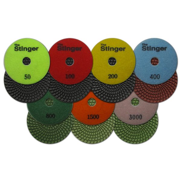 The Stinger Wet 7 Step polishing pads - detroitdiamondtools
