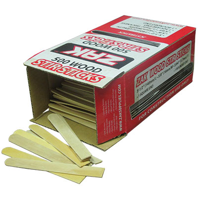ZAK™ WOOD STIR STICKS (500/BOX) - Detroitdiamondtools