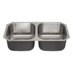 32" STAINLESS STEEL DOUBLE BOWL KITCHEN SINK
