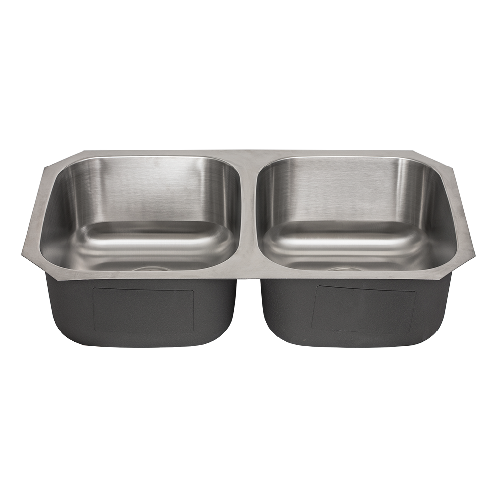 32" STAINLESS STEEL DOUBLE BOWL KITCHEN SINK