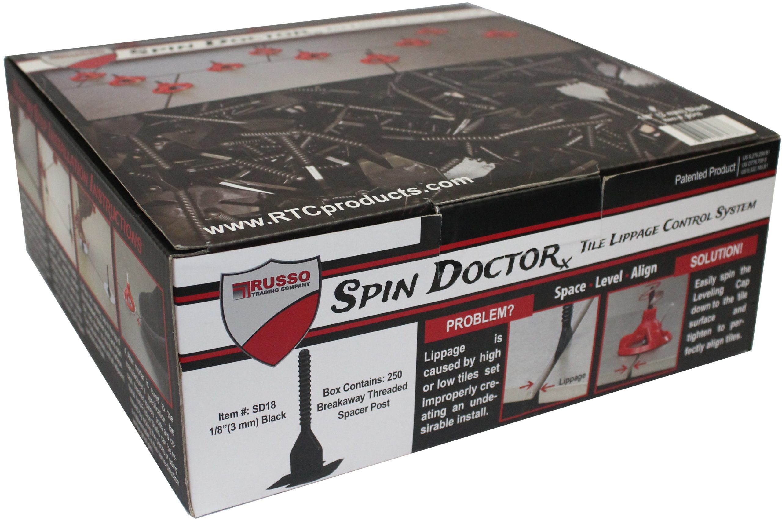 RTC Spin Doctor 1/8" Base 250/PC Tile Leveling Systems - Detroitdiamondtools