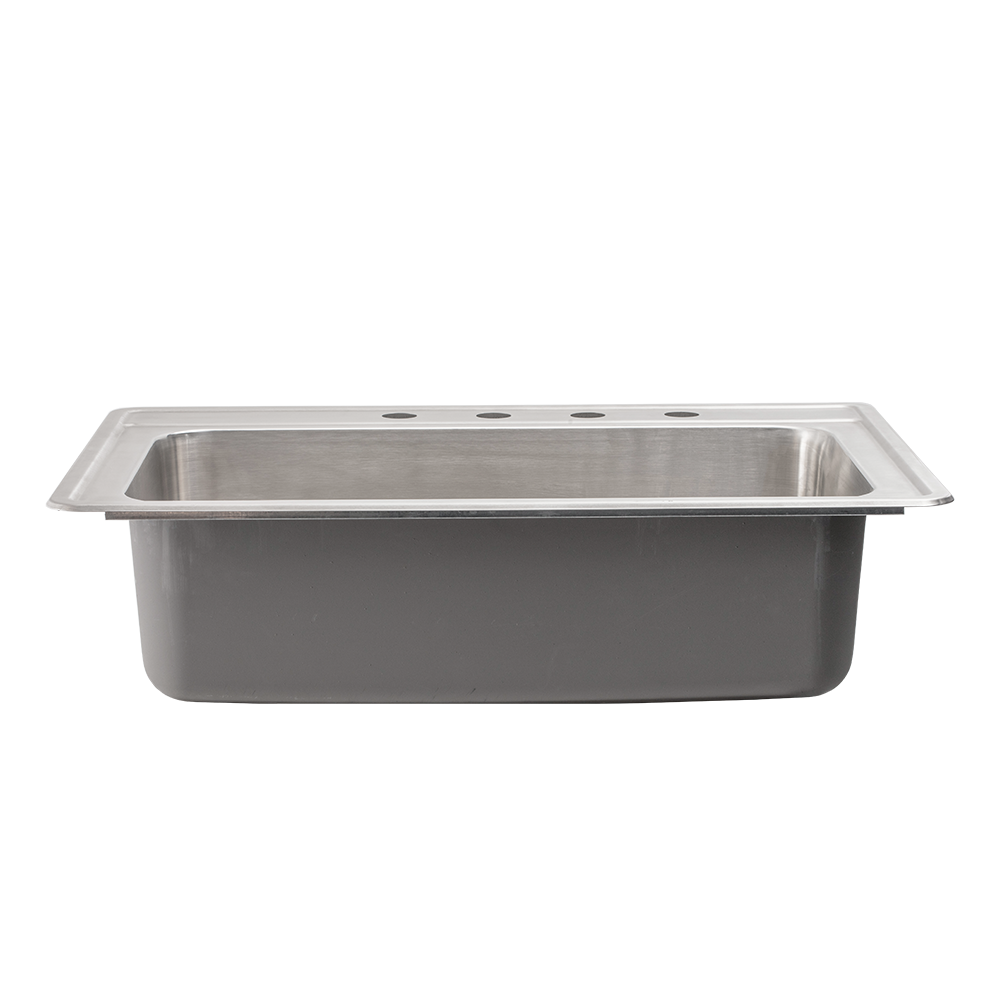 33" Stainless Steel Single Bowl Drop In Kitchen Sink 33" Stainless Steel Single Bowl Drop In Kitchen Sink