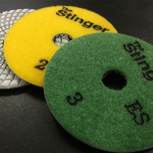 stinger-es-grp2 THE STINGER™ 3 STEP ES WET POLISHING PADS - Detroitdiamondtools