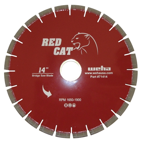 WEHA RED CAT 14" DIAMOND BRIDGE SAW BLADE - Detroitdiamondtools
