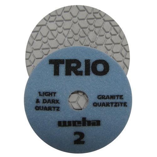 13342 4" TRIO STEP 2 DIAMOND POLISHING PAD