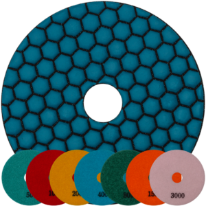 diamond vantage 7 step hexagon dry pads - detroitdiamondtools