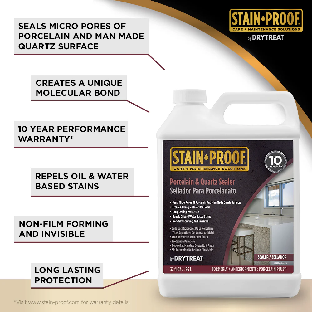 STAIN-PROOF® PORCELAIN AND QUARTZ SEALER - Detroitdiamondtools
