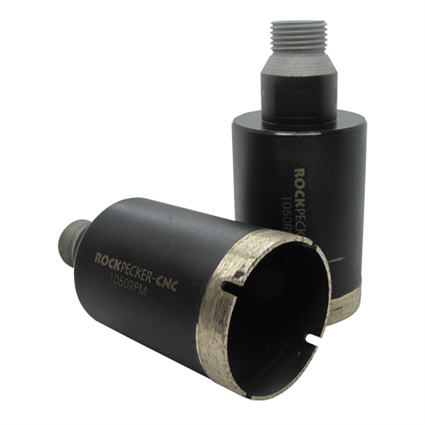RockPecker 2" CNC Core Bit Granite Marble Quartz Quartzite 1/2 Gas