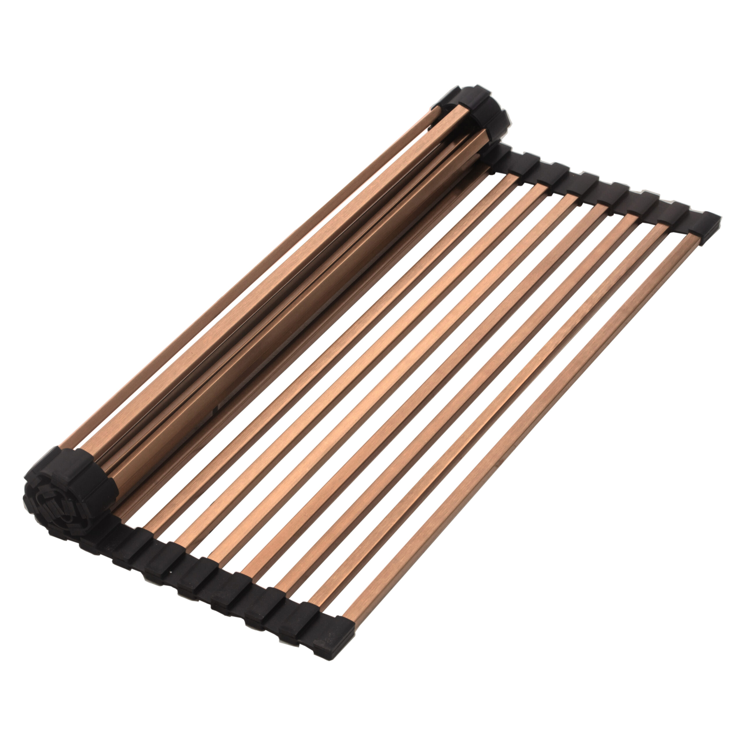 ROLL UP KITCHEN SINK DRYING RACK - Copper