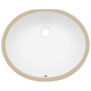 PORCELAIN UNDERMOUNT OVAL SINK UO1714 - Detroitdiamondtools