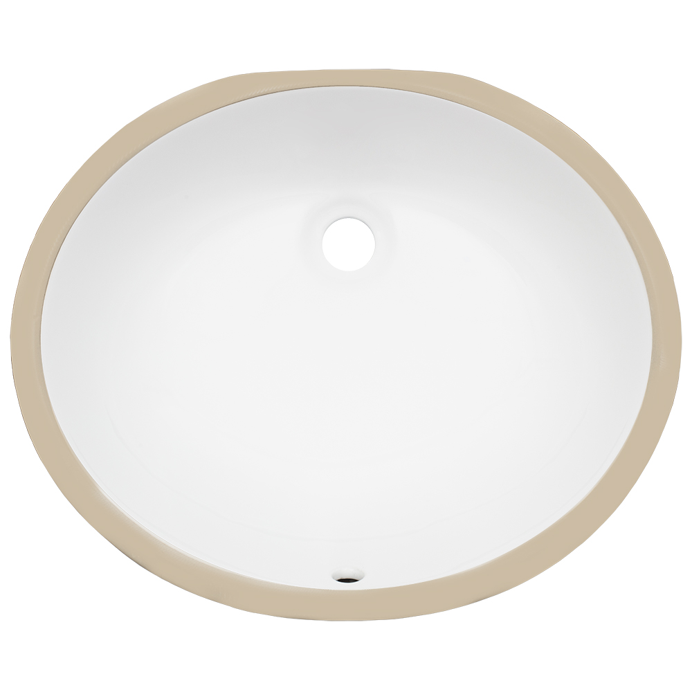 PORCELAIN UNDERMOUNT OVAL SINK UO1714 - Detroitdiamondtools