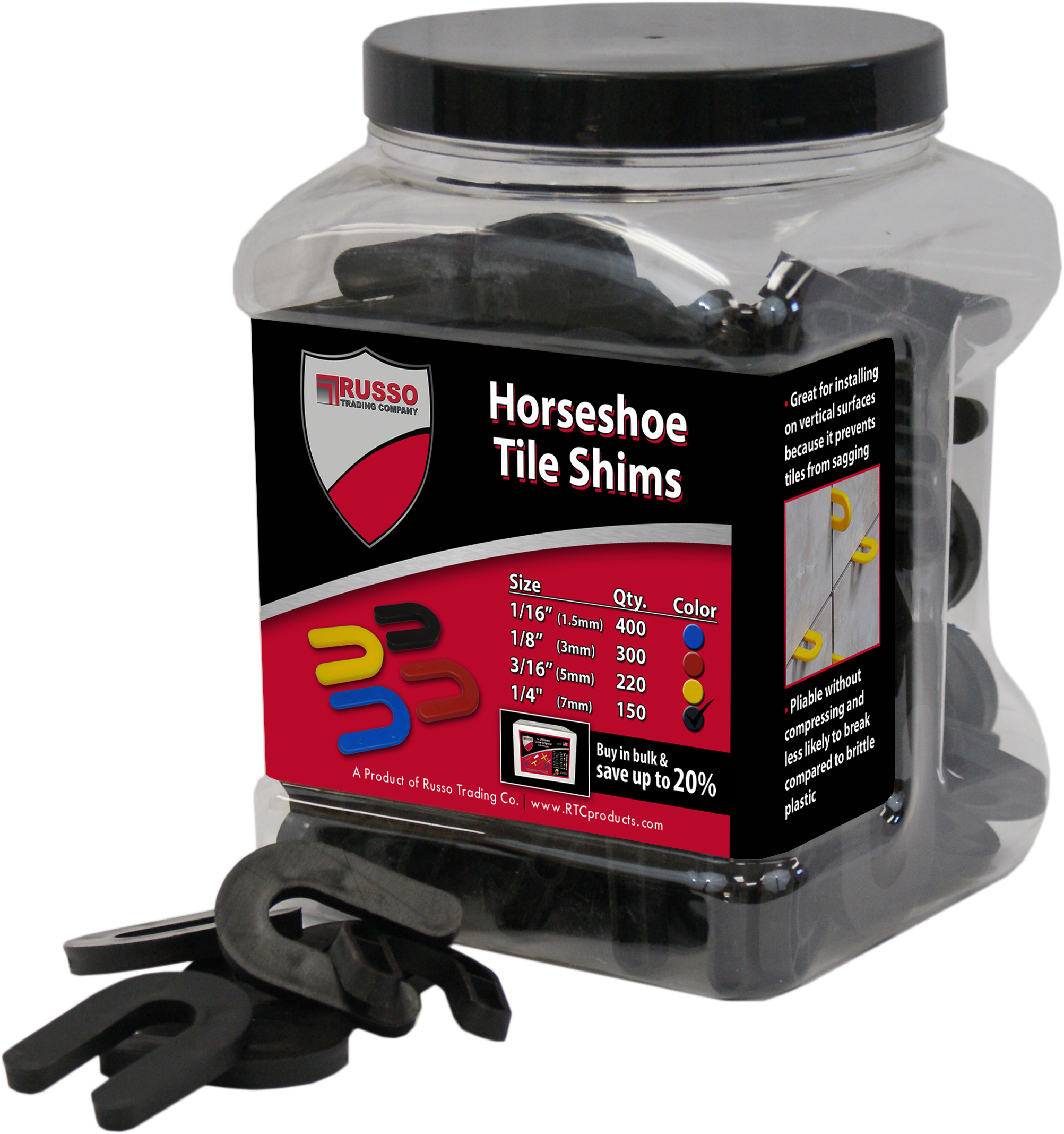 RTC HORSESHOE TILE SPACERS - Detroitdiamondtools
