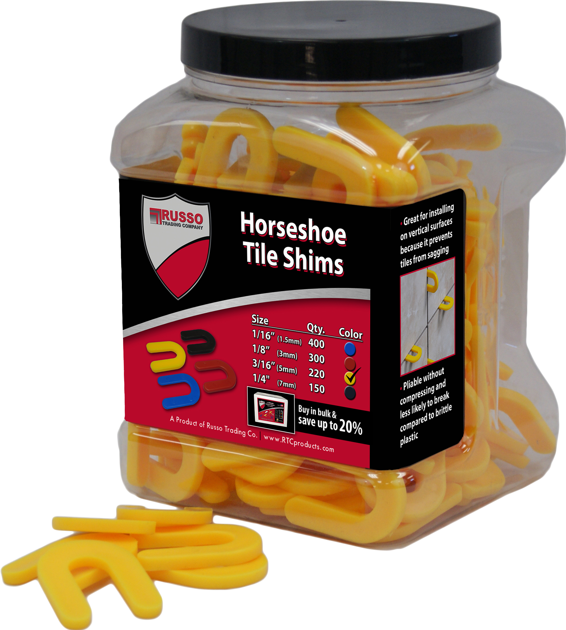 RTC HORSESHOE TILE SPACERS - Detroitdiamondtools
