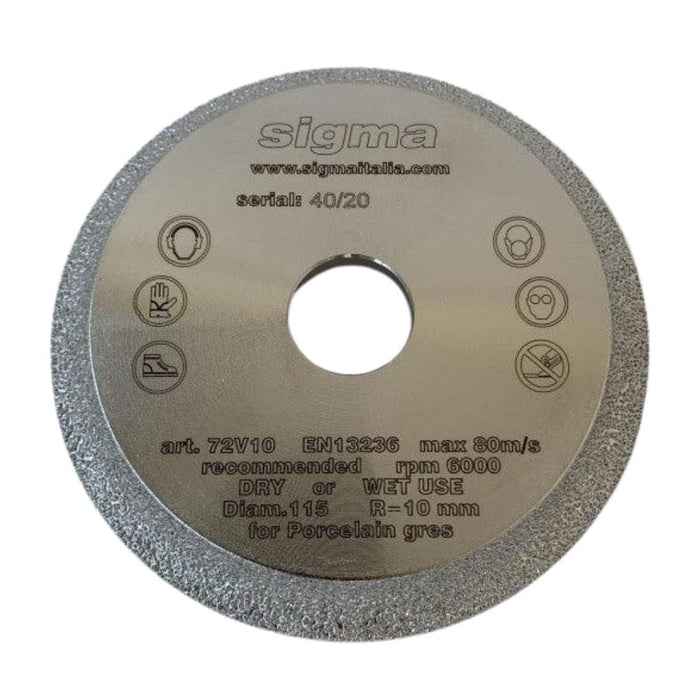 Sigma Electroplated Bullnose Grinding Wheels