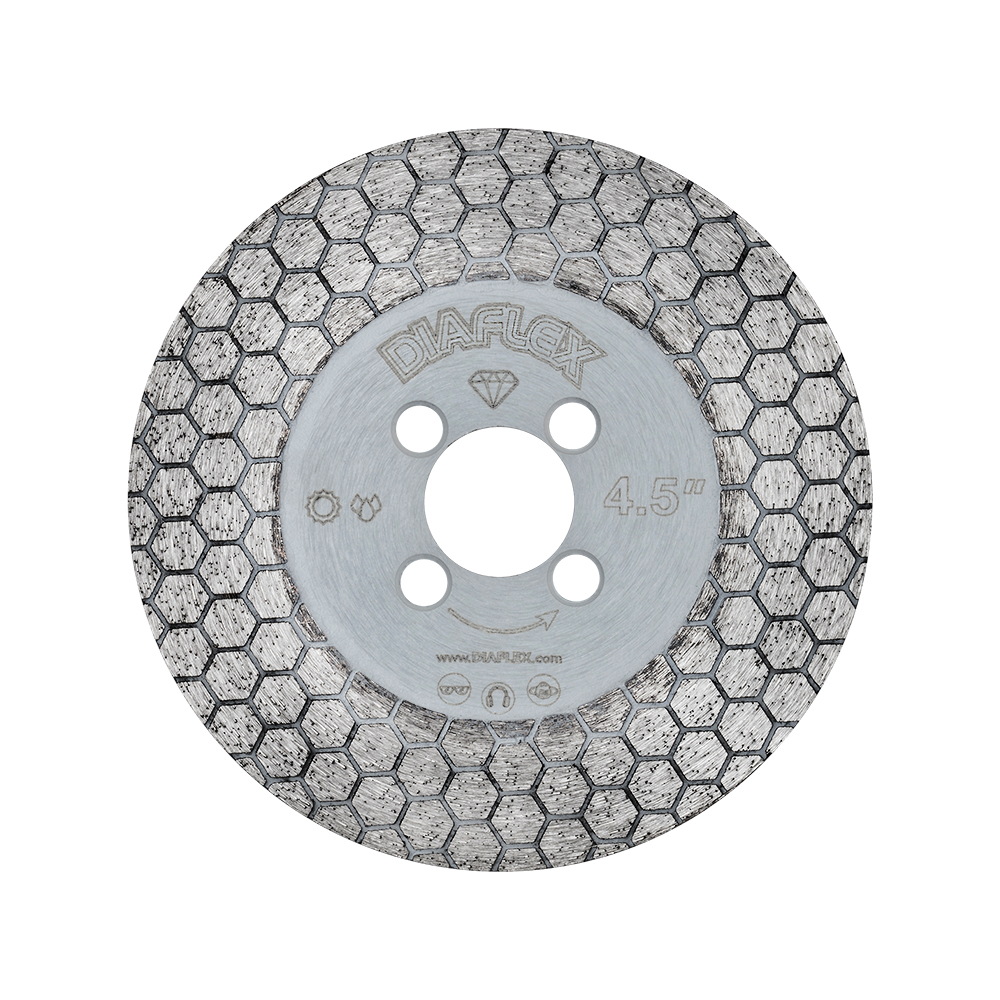 DIAFLEX HEX-SERIES DIAMOND BLADE WITH HEXAGON PATTERN – CUTTING & GRINDING FOR MITERS - Detroitdiamondtools