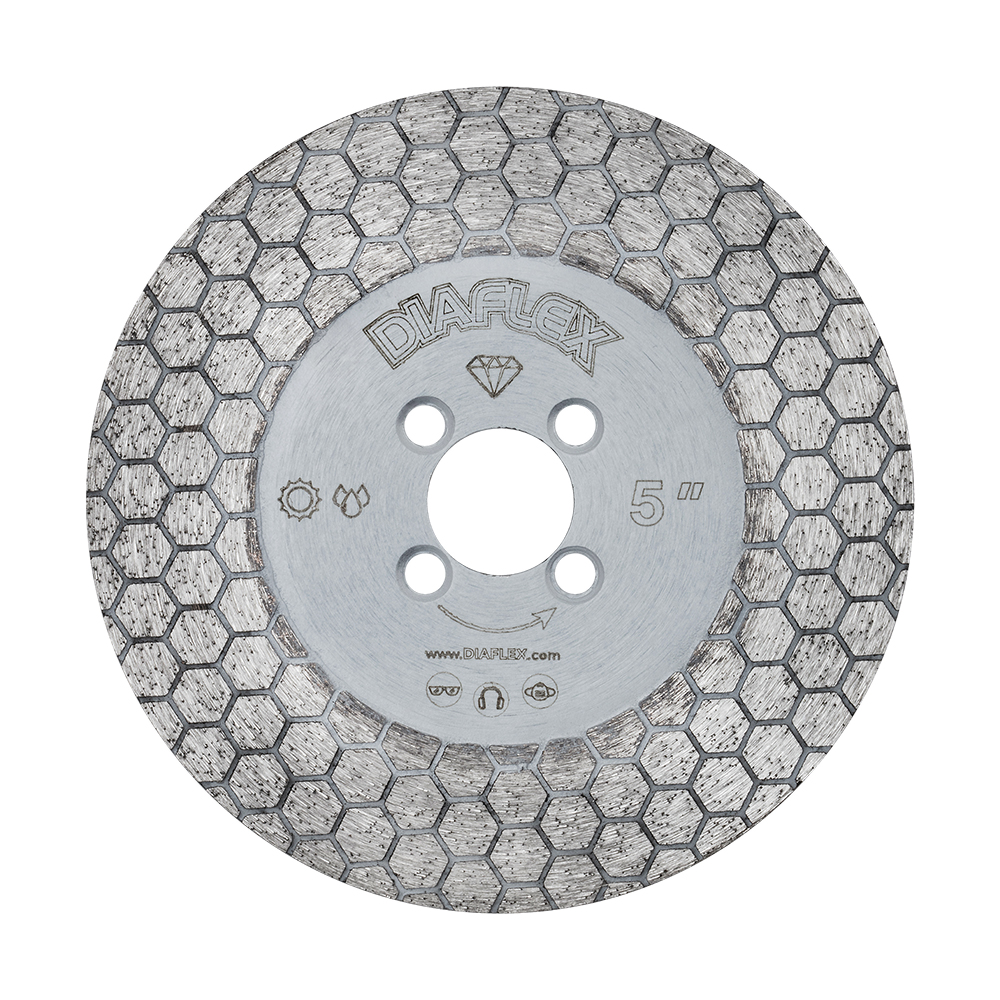DIAFLEX HEX-SERIES DIAMOND BLADE WITH HEXAGON PATTERN – CUTTING & GRINDING FOR MITERS - Detroitdiamondtools