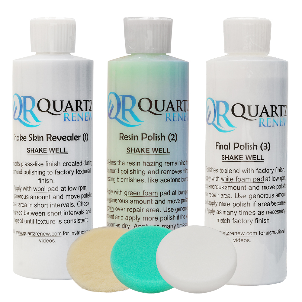 Quartz Renew Starter Kit W/ 7" Applicator Pads