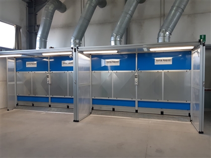 WEHA 13' (4 METER) AUTOMATIC DRY DUST COLLECTOR BOOTH SYSTEM