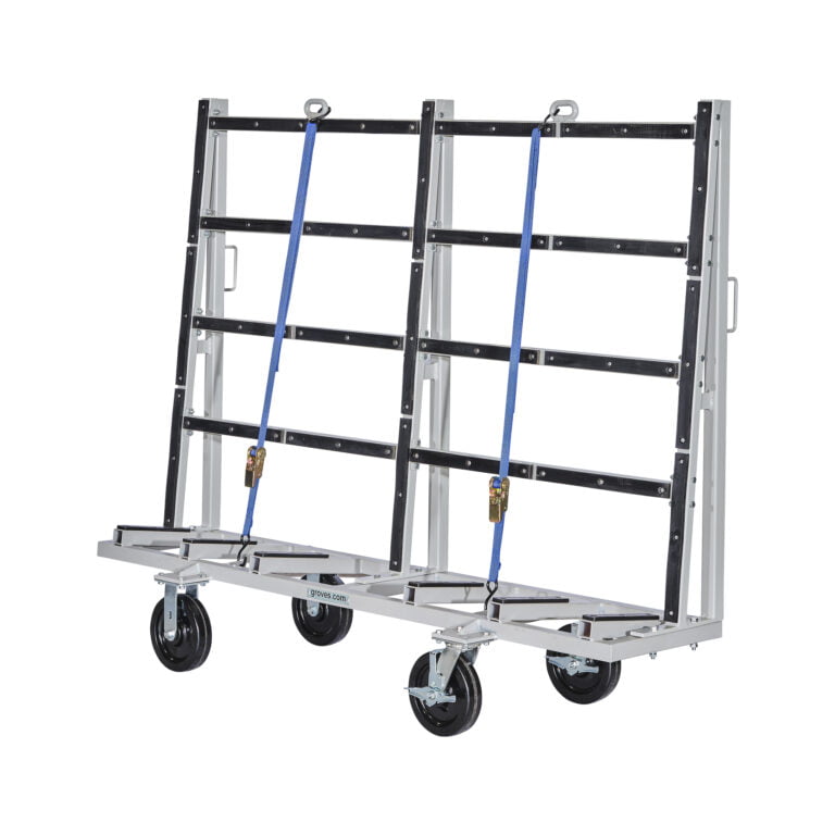 Groves Single Sided Shop Carts - Granite Slab Rack - Detroitdiamondtools