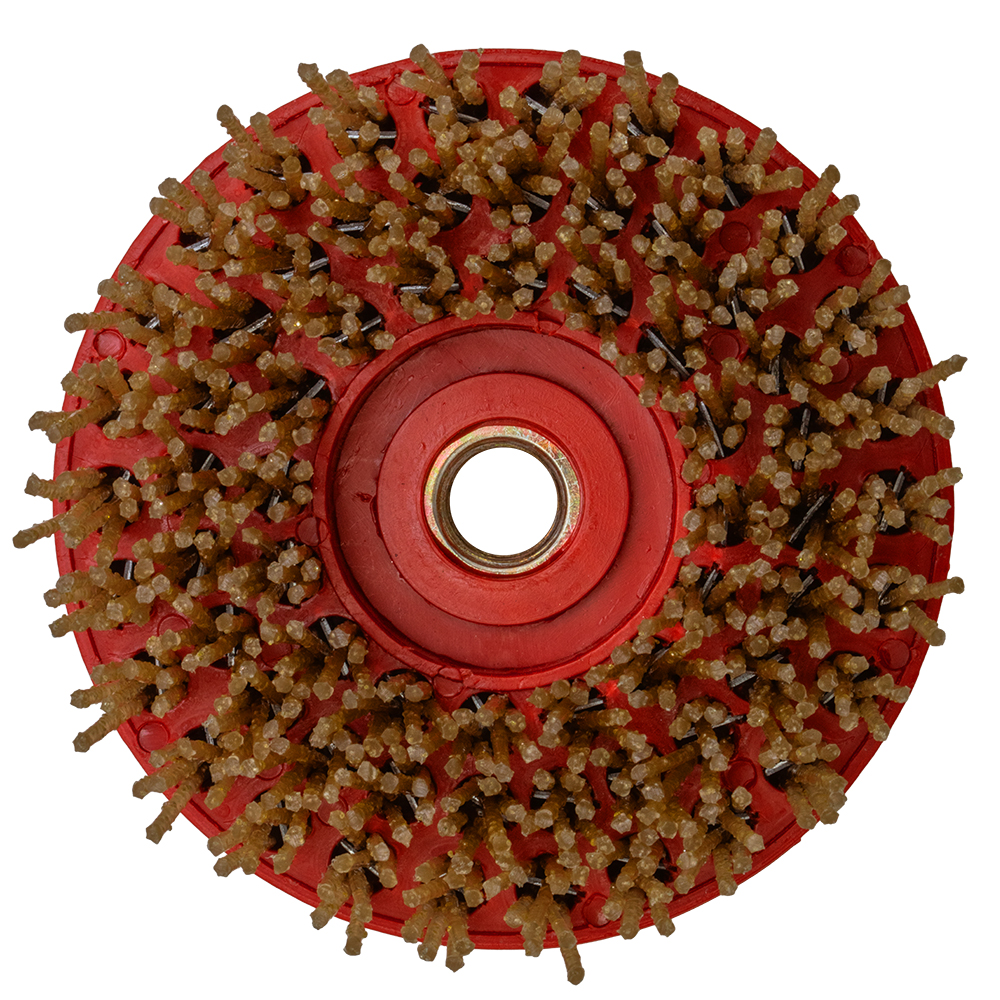 DDT 4" DIAMOND ANTIQUING BRUSH 5/8 - 11 THREAD - Detroitdiamondtools