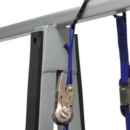 Economy Transport Cart Riveted Rubber and Hold Down Strap Detail - detroitdiamondtools