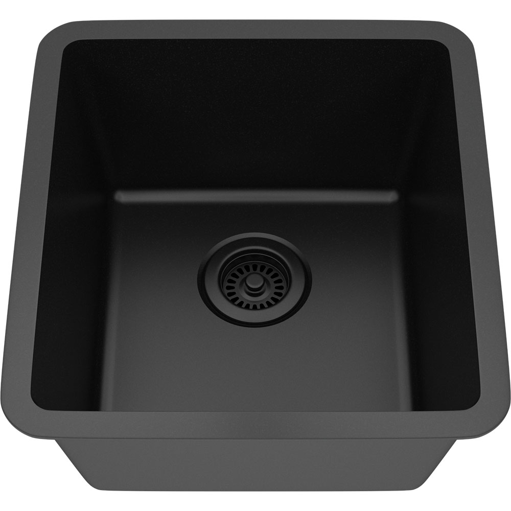 Q1618 Black Angled 1x1 copy Quartz Composite Bar Sink Q1618