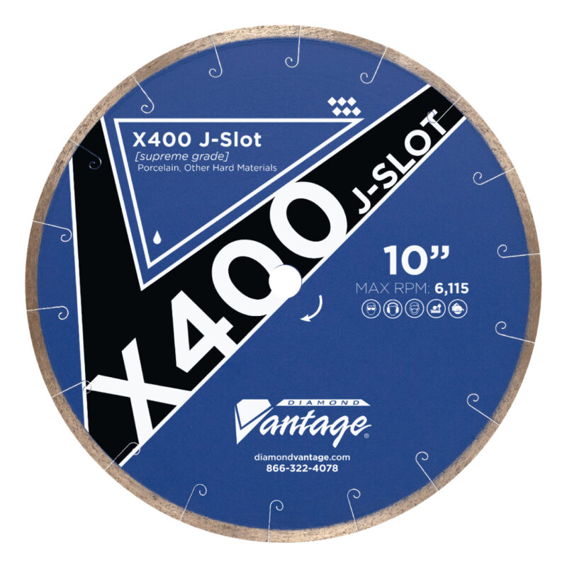 Diamond Vantage X400 J-SLOT for porcelain tile -detroitdiamondtools