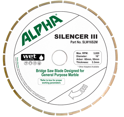 Alpha Silencer III Marble Blade - detroitdiamondtools