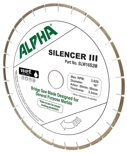 Alpha Silencer III Marble Blade - detroitdiamondtools